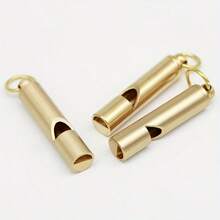 1pc Loud Emergency Survival Whistle - Heavy-Duty Gold Construction With Clear Lanyard Design, Suitable For Outdoor, Camping, Lifeguard, Sports Events - Compact Whistle, Essential For Emergency Preparedness, Minimalist Cylindrical Design - Multicolor - View 5