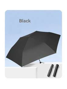 Umbrelă pliabilă ultra-ușoară din fibră de carbon - umbrelă de călătorie rezistentă la UV și vânt, umbrelă de soare portabilă cu deschidere manuală, potrivită pentru naveta și utilizarea în aer liber, accesorii pentru naveta | Accesorii de modă, umbrelă de exterior. Mini umbrelă pliabilă portabilă - vinil negru cu protecție UV, design simplu și simplu, umbrelă de soare., Exterior, grădină, articole esențiale de călătorie, articole esențiale portabile - Multicolor - Vizualizare 16