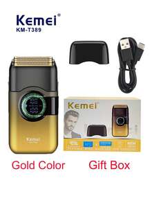 Kemei Máy cạo râu điện màu sắc thời trang dành cho nam, máy tỉa râu, máy cạo râu chuyên nghiệp, quà tặng cho nam giới, quà sinh nhật. - Nhiều màu - Xem 12