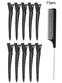 20 st. hårspännen med stylingkam, 3,5 tums hårspännen i metall med krokodilmönster, hårspännen i metall med lockar, hårspännen i metall, näbbspännen, med 1 st. stjärtkam, för kvinnor, frisör och smink - Multifärgad - Visa 16
