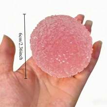 Squishy Ice Ball Maltose Fidgets Toy Super Soft Pink Mochi Slow-Rebound Squeeze Toy Anti-Stress Toy For Adults Hand Exercise - 粉色 - 查看 6
