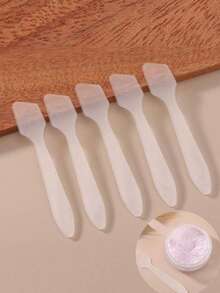20/40//100 Pcs Mini Cosmetic Spatulas Cream Makeup Mask Spoons Cosmetic Spoons, DIY Makeup Tool Paste Stick Beauty Tool Set, DIY Facial Paste Stick Mixing Spatula Spoon Makeup Tool Travel Essentials Travel School Supplies Holiday Camping Holiday Essentials Vacation Accessories Women's Perfume Men's Perfume Beach Perfume Bottle - Clear - View 2