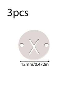 3个/套 字母连接吊坠 不锈钢 A-Z 字母吊坠 18K PVD 镀层 DIY 耳环 手链 首饰制作 - 吊墜 - 查看 17
