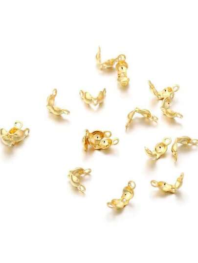 50pcs Stainless Steel Beads, Coiled Rings And Connectors For DIY Necklace, Bracelet And Jewelry Making