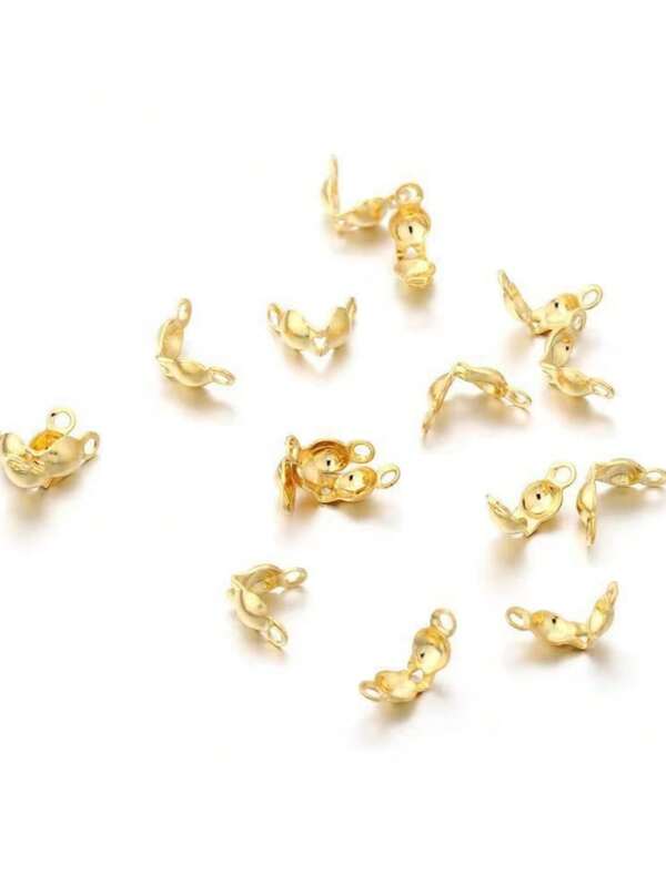 50pcs Stainless Steel Beads, Coiled Rings And Connectors For DIY Necklace, Bracelet And Jewelry Making