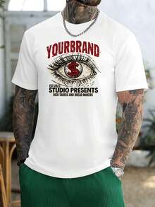 Men Plus Size T-Shirts - White - View 1