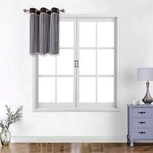 1 chiếc rèm voan họa tiết ngôi sao rỗng, rèm hai lớp bằng polyester cản sáng, thích hợp cho phòng khách và phòng ngủ, kiểu dáng dễ thương. - Cà phê nâu - Xem 19