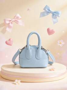 1pc This Fashionable And Cute Mini Shell Handbag Has A Unique Design, Suitable For Various Occasions. Multifunctional And Practical, It Is Very Suitable For Outdoor Activities, Recreation, Commuting To Work, Etc., And Is A Perfect Gift For Teenagers. - Lychee Pattern Handbag - View 3