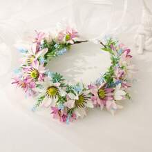 Vương miện hoa hướng dương phong cách Bohemian, băng đô du lịch, phụ kiện tóc cô dâu cho đám cưới - Nhiều màu - Xem 8