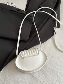 Fashionable Minimalist Shell Handbag, New Arrival Mini Unique Ins Style Crossbody Bag, Chic Shoulder Bag For Women - White - View 6