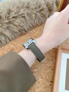 1 件女士椭圆形罗马数字休闲优雅石英表，适合日常佩戴 - 灰色 - 查看 5