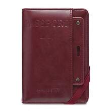 CHARM INFINITE Retro RFID Blocking Passport Holder Travel Document Organizer Wallet, Unisex - Multicolor - View 13