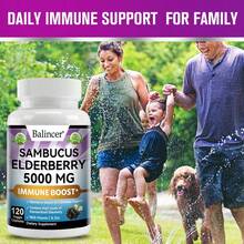 Sambucas Elderberry Capsules, Suitable For Both Men And Women, Each Serving Contains 5000 Mg Of Elderberry Extract, Vitamin C, And Zinc. An Immune And Energy Support Formula, 120 Capsules. - 1 瓶 - 查看 3