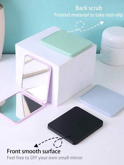 1pc Foldable Makeup Mirror, Compact Vanity Mirror, Portable Pocket Mirror, Small Mirror, Suitable For Home Decor, Bathroom, Vanity Table, Bedroom, Travel, Dorm, Gift For Women, Students, Ladies