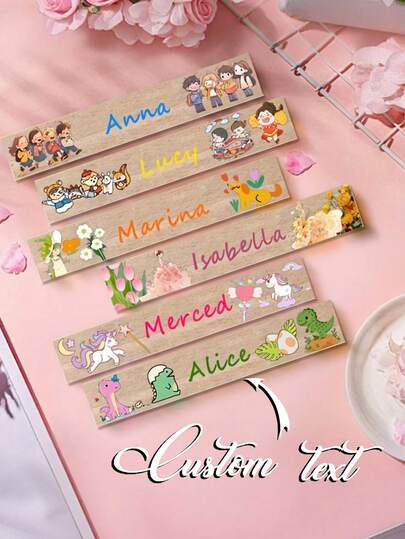 Drewniana linijka na zamówienie – personalizowana imionami i uroczymi wzorami. Długość: 20 cm / 1 stopa. Idealny prezent dla uczniów i nauczycieli. Dostępna w wielu stylach.