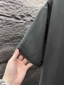 Men's Fashionable Printed Loose Short Sleeve T-Shirt | Exquisite Design | Summer Essential | Easy To Match, Showcasing Your Style - Dark Grey - View 4