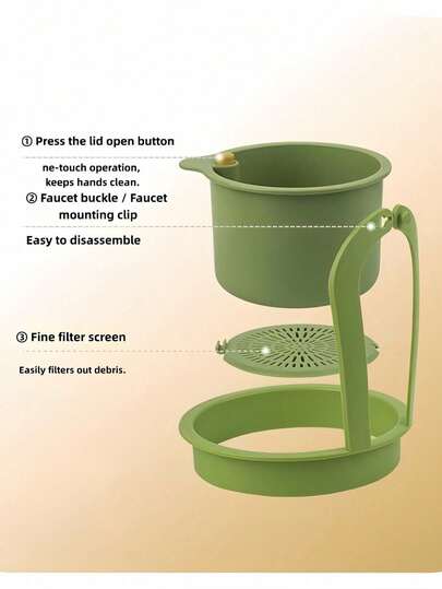 Rổ lọc rác treo bồn rửa nhà bếp, rổ lọc cặn thức ăn riêng biệt, rổ rửa và làm ráo nước trái cây.