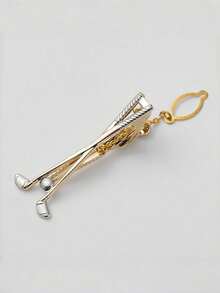 1pc Fashionable Key-Shaped Tie Clip For Men - Durable Copper Material, Suitable For Business & Casual Wear, Ideal Gift, Daily Wear, Guitar, Ship, Plane, Golf Ball, Music Note - Tie Clip - View 10