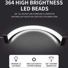 1 đèn làm móng hình lưỡi liềm hiện đại, dùng nguồn USB, bằng kim loại, bề mặt được đánh bóng, điều khiển bằng nút bấm, chao đèn bằng nhựa, thích hợp sử dụng tại nhà và chuyên nghiệp, không cần pin. - đèn làm móng - Xem 8