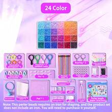 48/72/96/120 Colors Pearl Bead Set 2.6mm Mini Fused Beads Craft Tool Kit, Multiple Tools Suitable For Beginners Adults Relaxation Art Projects, Handmade Decorations Indoor Decor Fused Bead Materials - Perler Bead Set - View 2