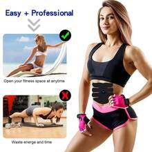 EMS臀部肌肉刺激按摩器，腹部肌肉训练器，健身臀部、手臂和腹部训练按摩器 - 黑色 - 查看 9