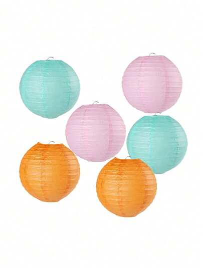 1/3/6件套纸灯笼套装，适用于婚礼装饰，也适用于乡村婚礼、新娘送礼会、生日派对、毕业派对、悬挂式灯罩、夏季道具、周年纪念、情人节婚礼花园装饰