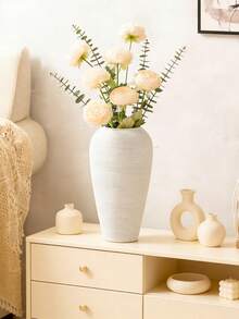 1 bình hoa trắng, bình trang trí nhà cửa cỡ lớn, bình trang trí để bàn hiện đại tối giản với họa tiết 3D, thích hợp cho phòng ngủ, phòng khách, bàn làm việc văn phòng, quà tặng gia đình, trang trí phòng dành cho nữ, bình hoa bằng nhựa. - Nhiều màu - Xem 7