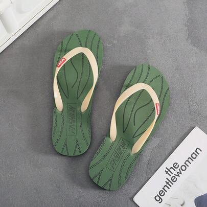 男士人字拖，高端防滑防臭人字拖凉鞋，时尚橡胶户外厚底沙滩鞋