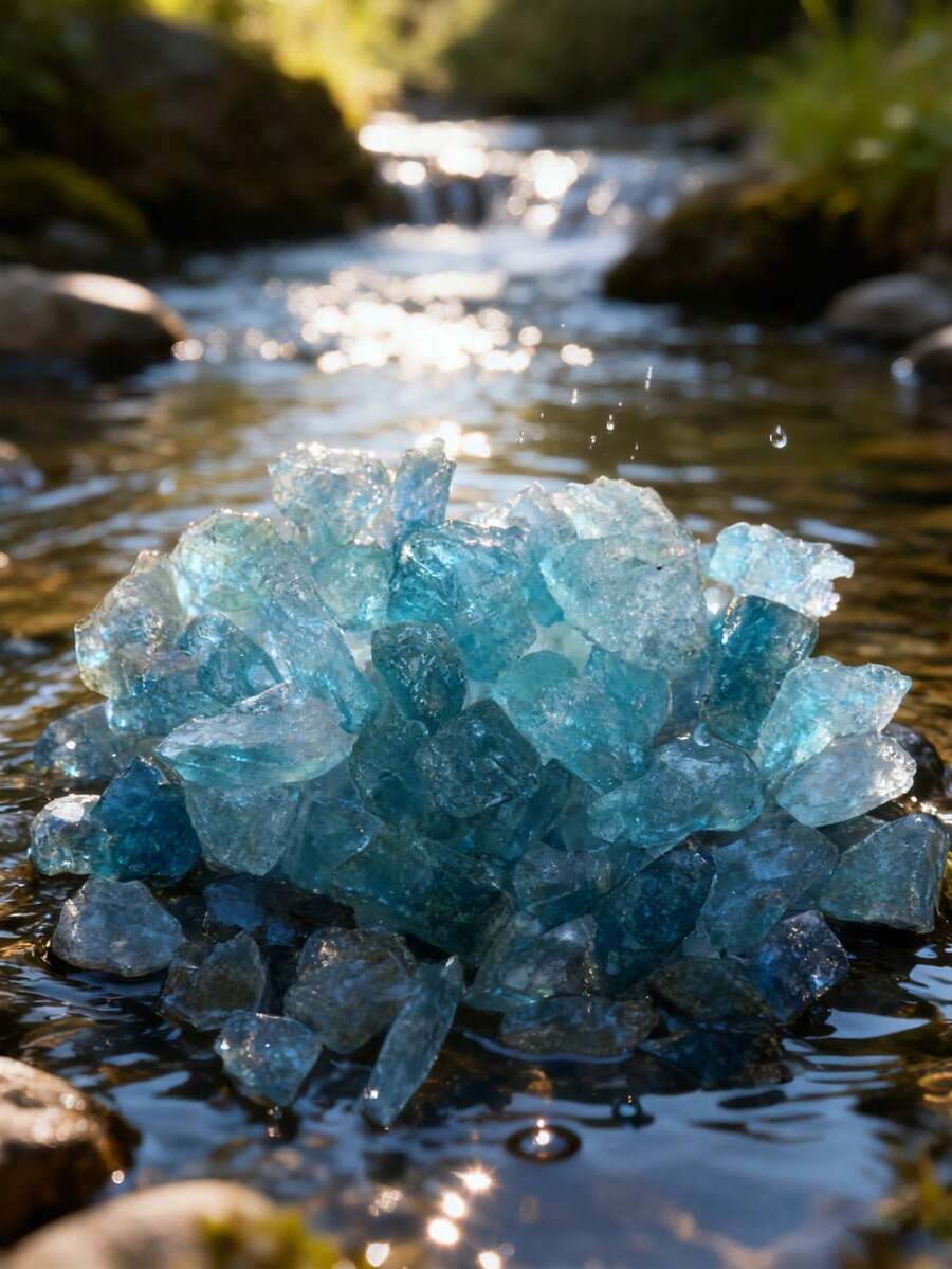 Naturalny, surowy kryształ niebieskiego fluorytu - nieregularny, surowy, luźny kamień do uzdrawiającej biżuterii Reiki (0,79-1,2 cala) - Niebieski - Zobacz 1