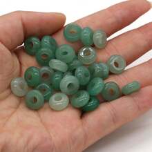 20 hạt đá bán quý tự nhiên, lỗ lớn, hình bàn tính, thời trang, làm từ đá Opal, Amethyst, Unakite, Rose Quartz, thích hợp làm vòng cổ và vòng tay. - 20 màu sắc khác nhau - Xem 7