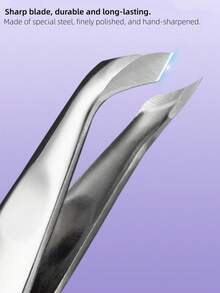 1pc Russian Stainless Steel Cuticle Nipper, Slanted Blade Design, Suitable For Professional Trimming, Sharp Cutting Edges, Manicure, Removing Cuticles, Showcasing High-End Minimalist Style. - Silver - View 3