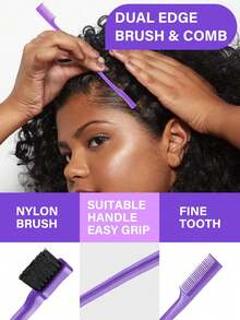 Bộ 6 cọ tạo kiểu tóc, bao gồm bình xịt, lược uốn tóc cải tiến, lược tạo độ phồng, lược đuôi nhọn, lược chải chân tóc và mũ ngủ. - Nhiều màu - Xem 6
