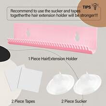 AliLeader 假发片架 假发片挂钩 发片固定器 编发架 带2个吸盘，设计用于牢固地固定超宽发片，包括光环式发片、手工编织发片、珠饰发片和整束发片。 - 1PC - 查看 6