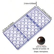 34pcs Chocolate Mold Set With 100pcs Chocolate Sticks, Home Kitchen Chocolate Candy Baking Tools, Pastry Making Supplies - Clear - View 11
