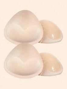 4/2片加厚胸垫，可贴于吊带背心或泳衣，心形提升胸型，透气，泡沫衬里，三角形胸垫 - 彩色 - 查看 13