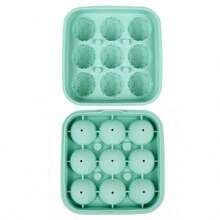 Khay silicon hình quả bóng đá World Cup, khuôn làm đá viên 9 ngăn bằng silicon, khuôn đá viên tròn. - A - Xem 8