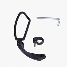Bicycle Rearview Mirror, Adjustable Convex Rear View Mirror, Flat Mirror, Outdoor Cycling Accessories, Mountain Bike, Electric Bicycle, Left And Right Side Available - Black - View 11
