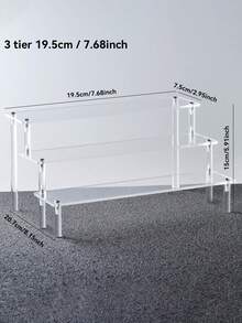 Akrylställ i flera nivåer, förvarings- och displayhylla för hemmet, smyckes- och kosmetikaställ, transparent displayställ för flera lager, tårtställ, parfymställ - Multifärgad - Visa 17