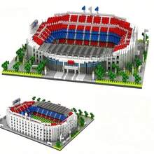Bộ lắp ráp 4000 mảnh ghép hình sân vận động bóng đá nổi tiếng thế giới Camp Nou/Bernabeu/Bóng đá/Bóng rổ, quà lưu niệm nghệ thuật trang trí, quà sinh nhật cho người hâm mộ. - Nhiều màu - Xem 10
