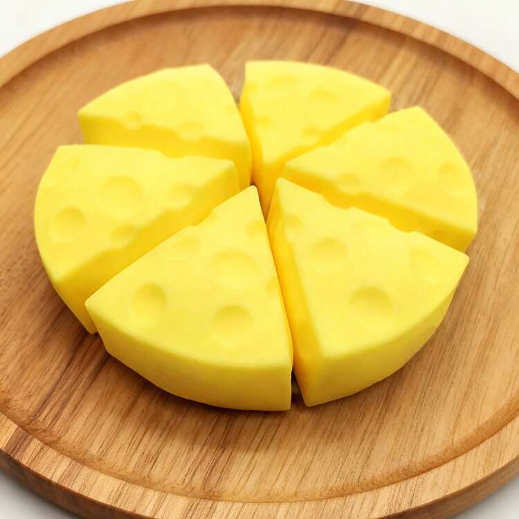 Jouet à presser à fromage jaune, jouet fantaisie, jouet sensoriel rebondissant, aide pour se détendre, se concentrer, fromage sensoriel pour adultes et adultes, cubes de fromage sur le thème de la