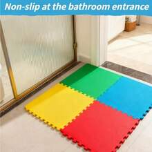 12pcs/Set EVA Interlocking Foam Exercise Mats, Extra Thick Non-Slip Soundproof Protective Pad For Home Gym, Game Room, Balcony, Plant Area, Pet, Picnic, Craft Room, High Density Floor Protector, Ideal Gift For Halloween, Christmas, Fitness Enthusiasts, Puzzle Carpet - A - View 8