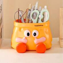 1pc Cartoon Pen Holder Desk Organizer, Multi-Function Office Stationery Storage Box, Cute Birthday Gift - Pen Holder - View 3