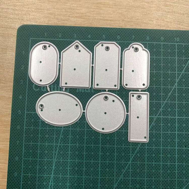 Label Cutting Mold, Label Banner Cutting Mold, Metal Embossing Template, Card Scrapbook & DIY Handmade Photo Album Mold, Paper Card Decorative Mold - Silver-white - View 6