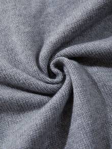 Suéter holgado de cuello redondo de punto para hombre, estilo casual con estampado de la letra California, cómodo y sin mangas, color gris, para primavera/verano - Gris - Ver 11