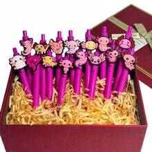 Bộ 1/5/10/15 bút bi in hình kỳ giông Axolotl màu hồng và tím, thích hợp làm quà tặng sinh nhật cho bé gái, đồ dùng văn phòng và trường học. - kỳ nhông khổng lồ - Xem 6