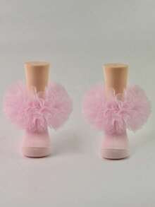 1双荷叶边泡泡公主风婴儿柔软袜子，适合幼儿女童 - 彩色 - 查看 1