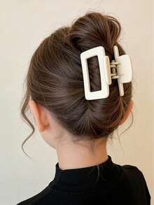 3 piezas de pinzas de pelo cuadradas mate de color aleatorio - Pinzas de pelo rectangulares simples, adecuadas para recogidos, semi-recogidos y uso diario casual. Accesorios de pelo duraderos y antideslizantes, diseñados para niñas, herramientas de soporte para el cabello, pinzas de agarre estable. - Multicolor - Ver 3