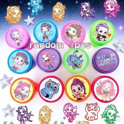 Juego de sellos autoentelables de grupo de chicas K-POP coleccionables, sellos decorativos de personajes chibis lindos, sellos multiusos para diario, scrapbook, decoración de planificador, proyectos DIY y elaboración de tarjetas, kit de papelería premium, gran regalo para fans de K-POP y aficionados