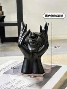 Hộp đựng đồ để bàn hình người, đa chức năng dùng để đựng bút/cọ trang điểm. - Nhiều màu - Xem 7