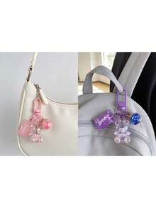 Porte-clés pendentif en forme d'ours en peluche, porte-clés en forme de bonbon, accessoires de téléphone - Porte-clés pendentif en forme d'ours en bonbon, peut être accroché aux sacs, aux clés - Cadeau parfait pour les camarades de classe et les amis, mini réaliste, style minimaliste, cadeau de mariage et de fête idéal, peut également être utilisé comme accessoire pour sac à main de femme, porte-clés, cadeau de la Saint-Valentin, convient à la famille, aux amis, aux collègues, à l'amant, aux camarades de classe - Multicolore - Voir 15
